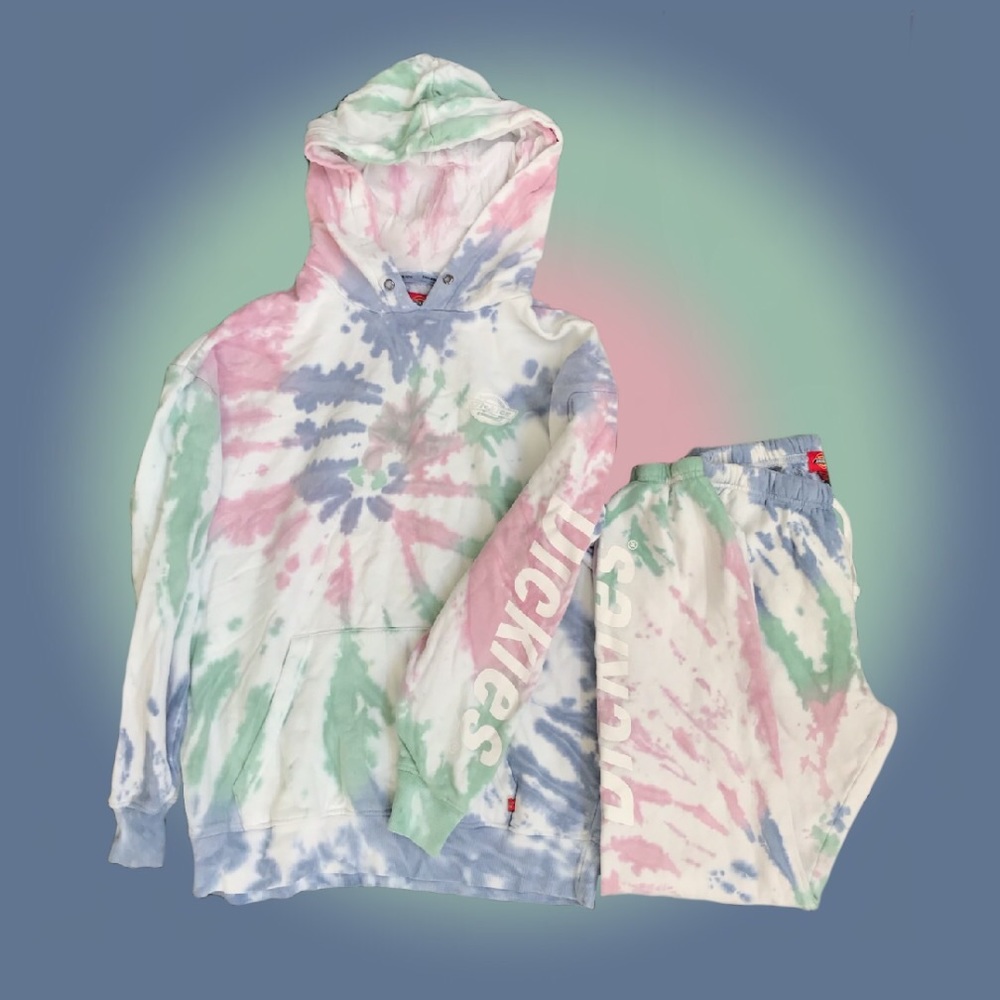 Dickies sweats set unisex hand tie dyes mens xs
